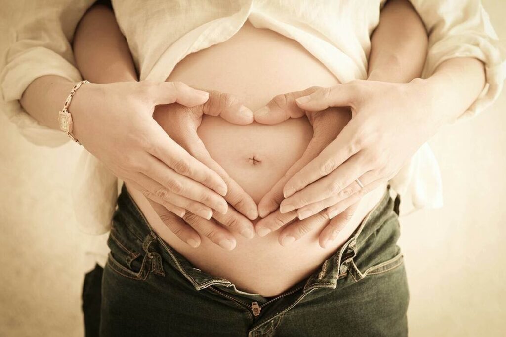不妊施術で妊娠した写真
